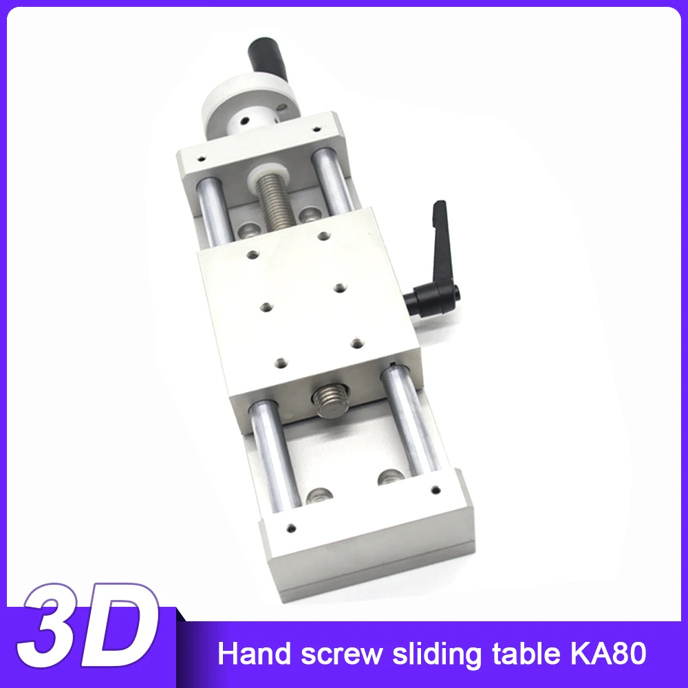 

Скользящий стол KA80 50/100 мм, линейная направляющая для сцены из алюминиевого сплава, ручная линейная направляющая для сцены, поперечная CNC 3D п...