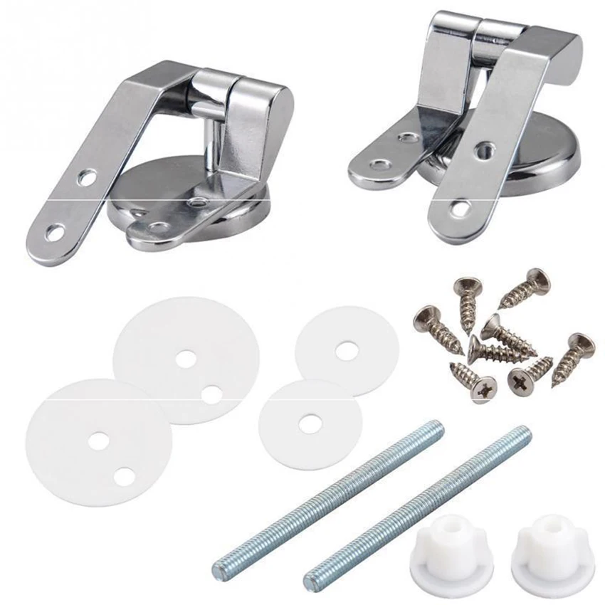 

Toilet Seat Hinge Replacement with Bolts Screw and Nuts, Zinc Alloy Finished Replacement Hinges Adjustable Toilet Seats Hinges