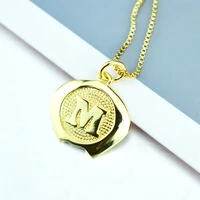 initial a z letters necklace gold color unique apple shape charm alphabet pendant for women girls unique name jewelry gifts