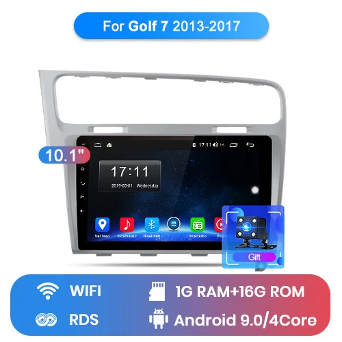 WIFI (1GB 16GB) Junsun 2G+ 32G Android 8,1 4G Автомобильный Радио мультимедийный плеер для Volkswagen Golf 7 2013- навигация gps 10,1 ''Авто 2 din без dvd - Цвет: WIFI (1GB 16GB)