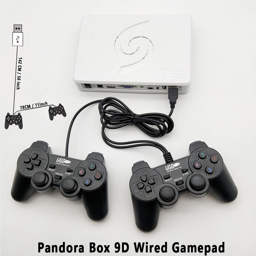 Pandora Box 9D 2500 В 1 Материнская плата 2 игрока проводной геймпад и беспроводной набор