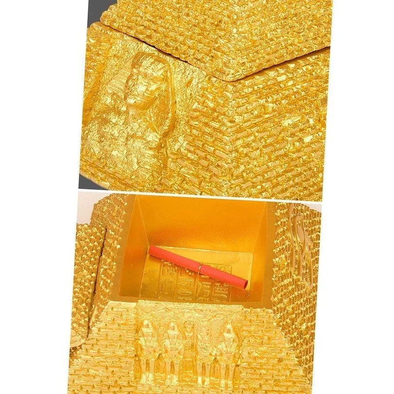 Золотая каменная энергетическая Пирамида Древняя египетская Гиза сувенир