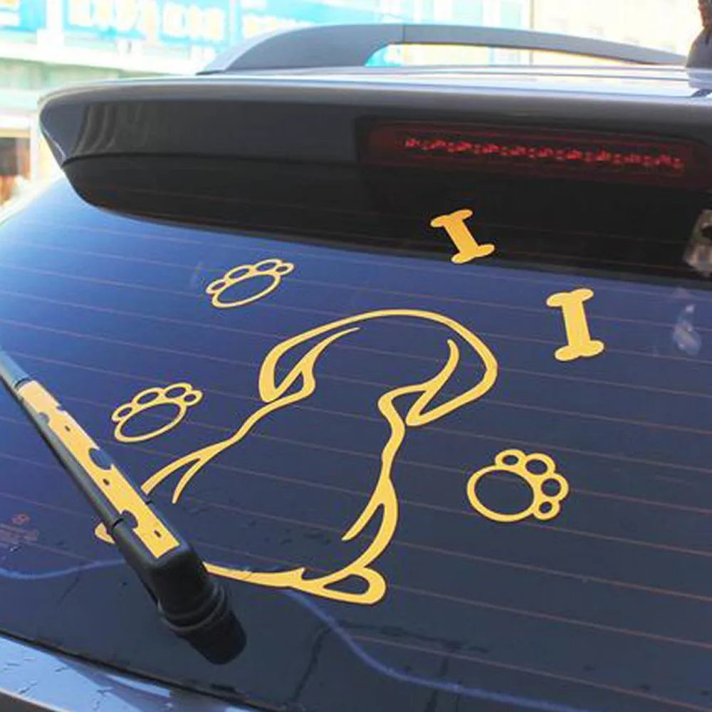 Наклейка в форме милой собаки виниловая оконная наклейка креативная