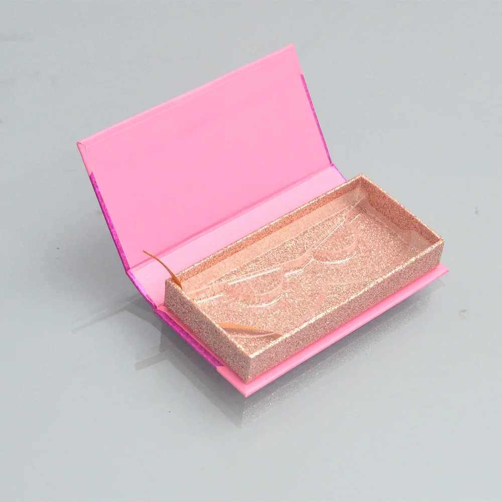 

Series1 -Wholesale Eyelashes Box Package Lash Boxes Package Custom Rectangle Red Glitter Mink Lashes Makeup Case bulk Vendors