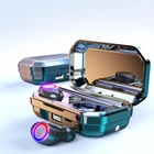 Беспроводные наушники M  J M12 TWS Bluetooth 3500 мАч чехол фонарик гарнитура светодиодный дисплей IPX5 водонепроницаемые 9D наушники с сенсорным управлением