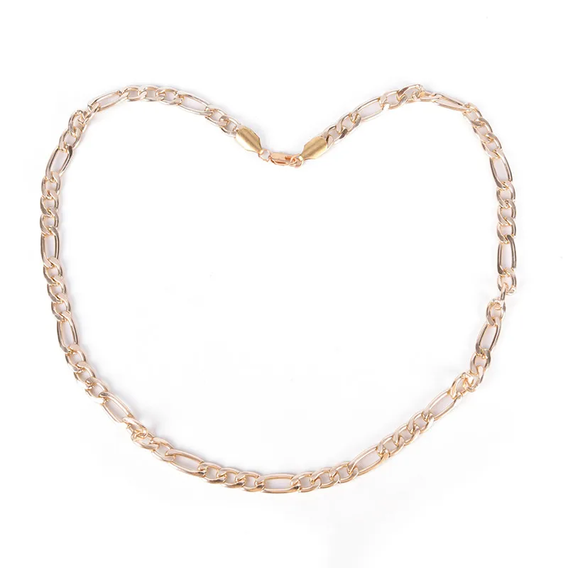 

Punk Hip Cuban Link Chain Rapper Men Necklaces Street Fashion Popular Metal Alloy Long Chain Decorative Jewelry Present