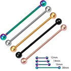 Штанги для пирсинга женские в стиле индастриал, ювелирные украшения для пирсинга языка в стиле панк, серьги, Надеваемые На ушной хрящ, завитка ушной раковины, пикантные штанги для сосков, 5 пар