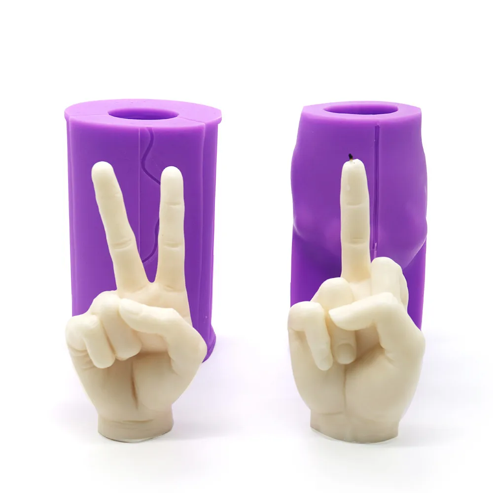

Candle 3D Silicone Gesture Diagram Art MoldsResin Making DIY Candle Soy Wax Silicone mold 2021 New Decoration Free Shipping Mold