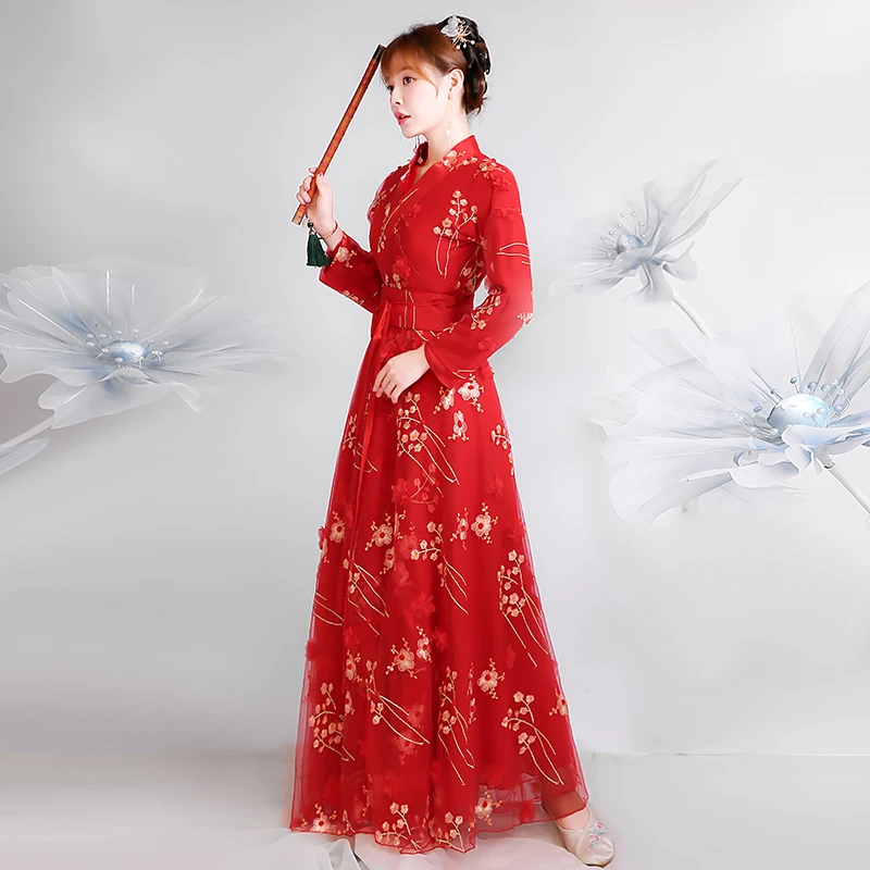 Восточное платье Hanfu Женский Китайский традиционный костюм Классическая