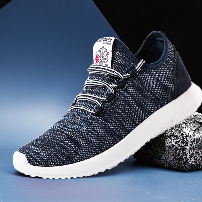 Мужские светильник кие кроссовки дышащая сетчатая повседневная обувь брендовые