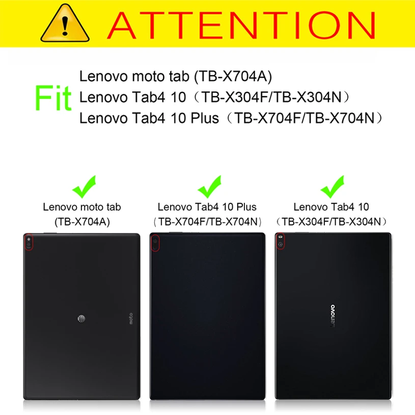 Универсальный чехол для планшета Lenovo Tab 4 10 ТБ-X304 TB-X704 1 &quotМагнит подставка Funda Moto tab