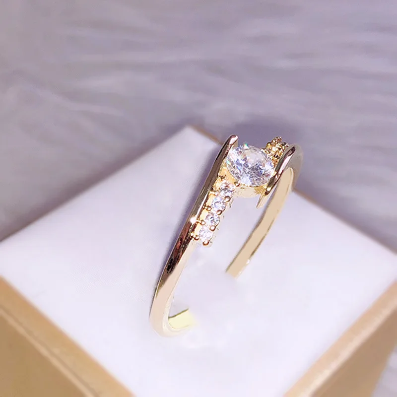 Изысканные ювелирные изделия роскошные золотые обручальные кольца для женщин 14K