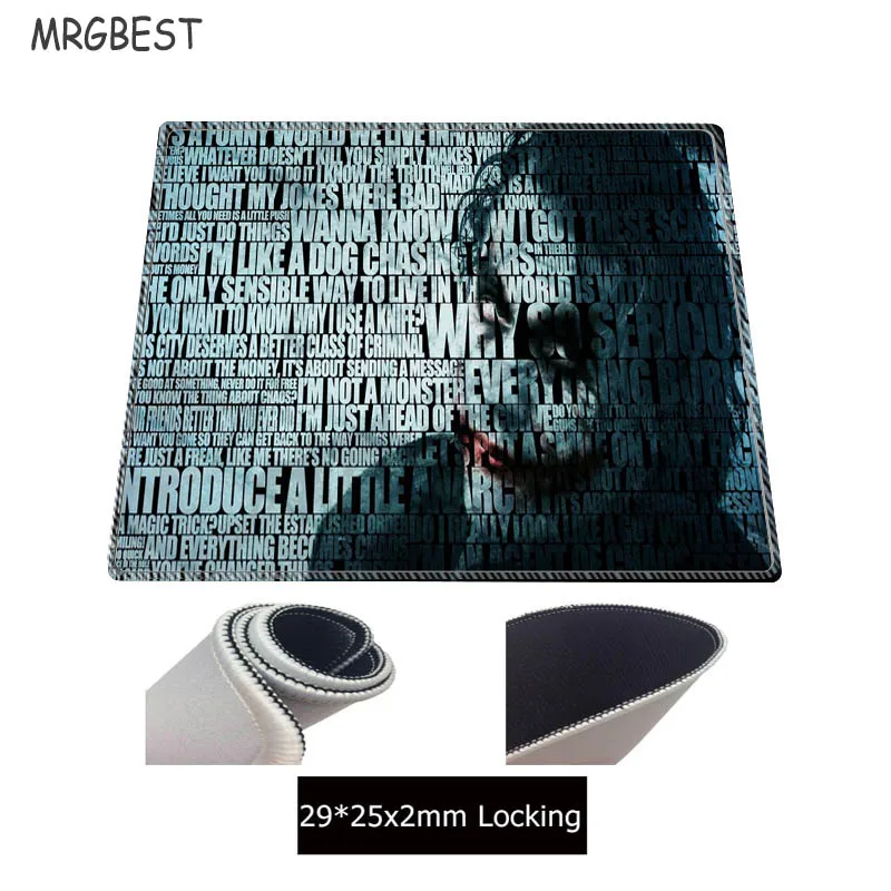 

ZSUXTC Funny Joker The Dark Knight Movies 90x40/80x30MM Gaming Large Mouse Pad Unique Desktop Pad Game Locking Edge Mousepads Xl