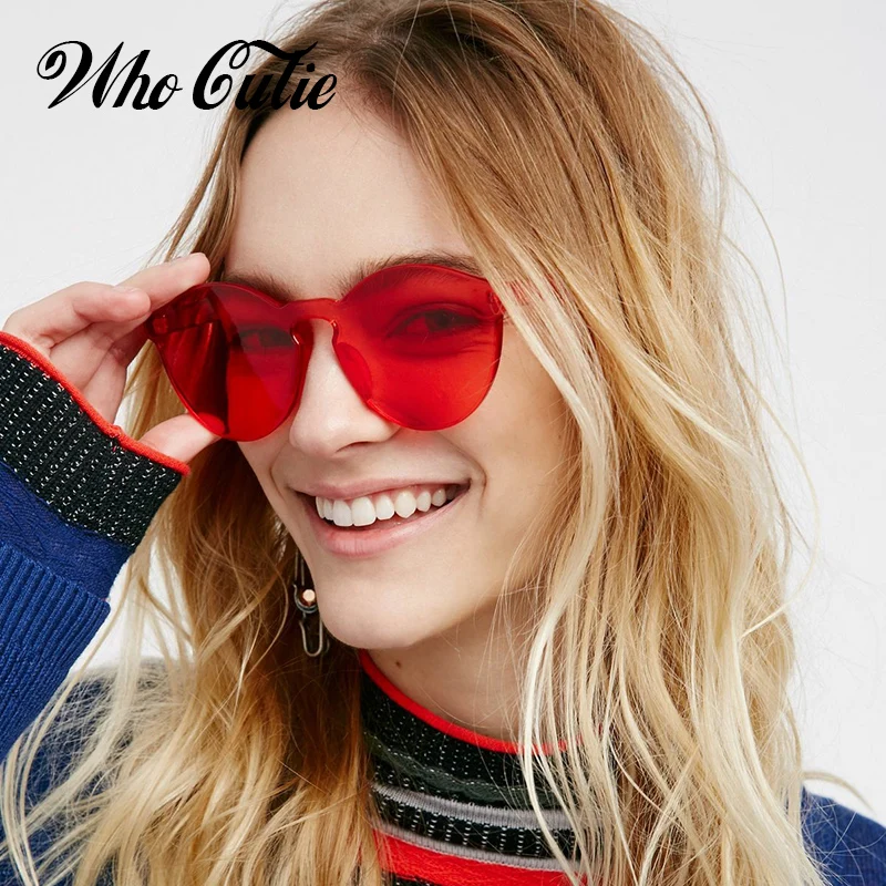Очки солнцезащитные WHO CUTIE круглые Без Оправы для мужчин и женщин брендовые