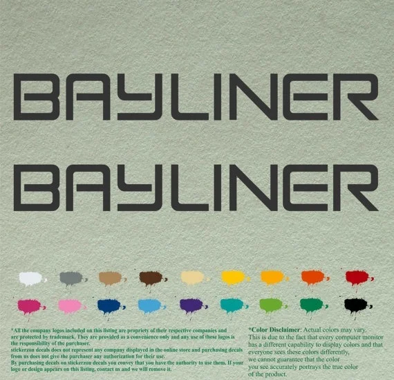 Виниловые наклейки для 1 пары Bayliner лодочный подвесной мотор Лот из 2|Наклейки на