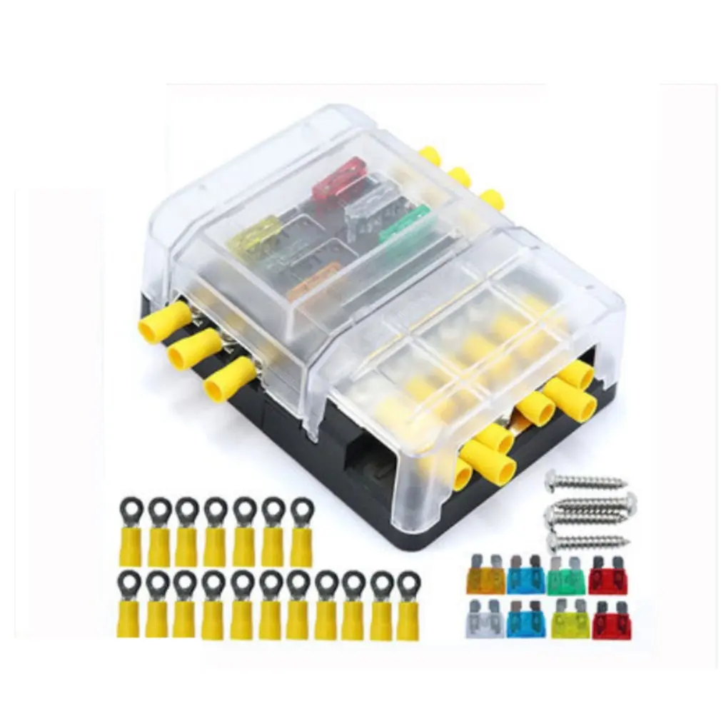 Multifunctional 6-Way Blade Fuse Box Seat Terminal Busbar Pole Marine Boat Hgv Modified | Обустройство дома