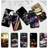 trend musical instrument drum black rubber cell phone cover case for redmi note 6 8 9 pro max 9s 8t 7 5a 5 4 4x