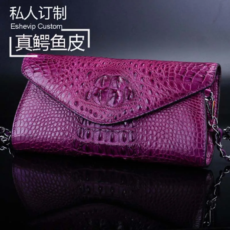 

ourui new arrival crocodile leather women chain bag female bag No stitching One shoulder lady Evening bag