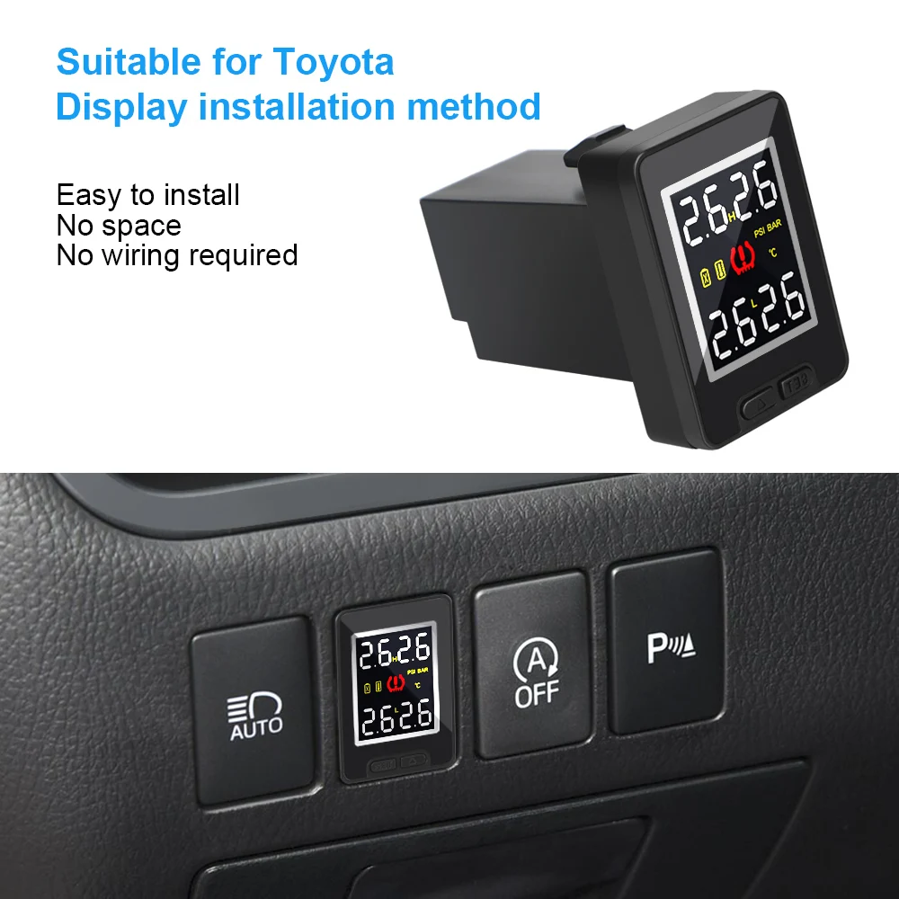 Для Toyota Mitsubishi Outlander автомобильный TPMS датчик цифровая Встроенная система контроля