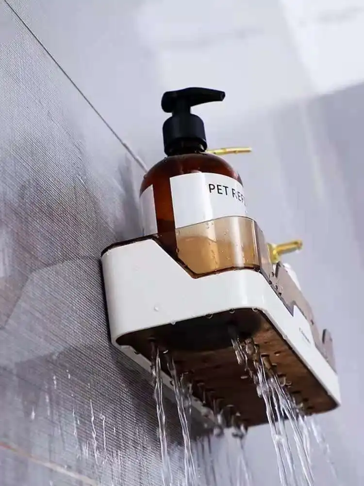

Bathroom Shelf WC Shampoo Holder Shower Shelves Wall Mount Kitchen Storage Basket Cosmetic Rack Home Organizer Bath Accessories