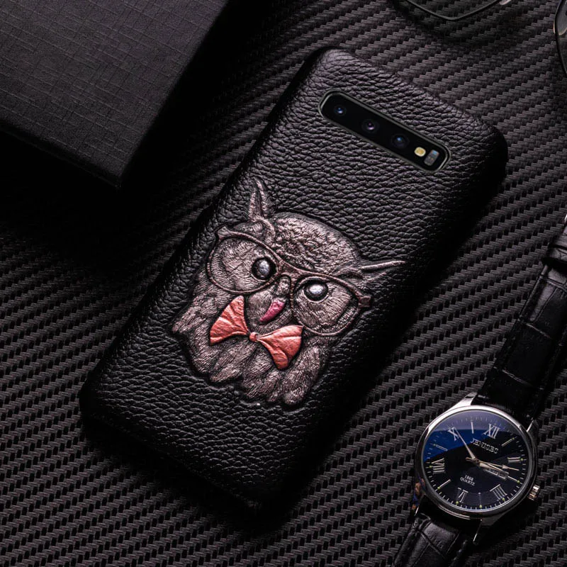 Owl Чехол для телефона для samsung Galaxy A50 A70 S7 S8 S9 S10 Plus, Note 8, 9, 10, изображение животного текстура чехол для A30 A40 A5 A7 A8 - Цвет: Owl