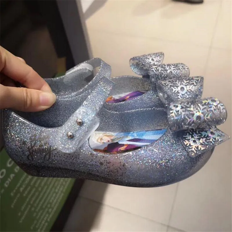 Mini Melissa Ultragirl оригинальные прозрачные сандалии с узлом-бабочкой для девочек, детские сандалии, детская пляжная обувь, нескользящая обувь для малышей
