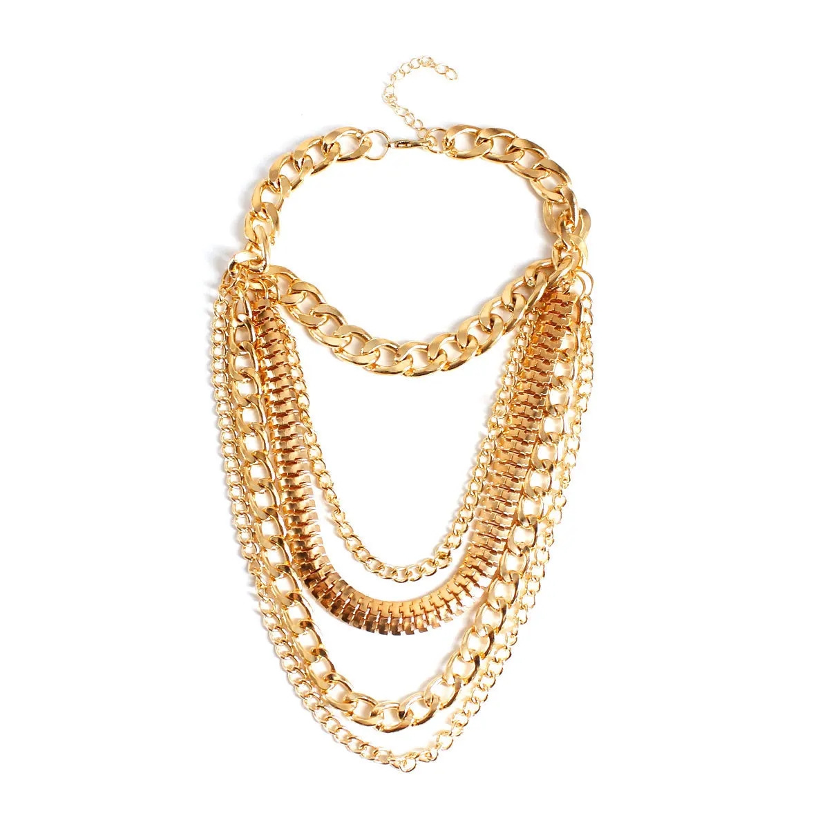 

European and American cross border punk exaggerated personality style multi layer chain tassel heel chain foot decoration k114