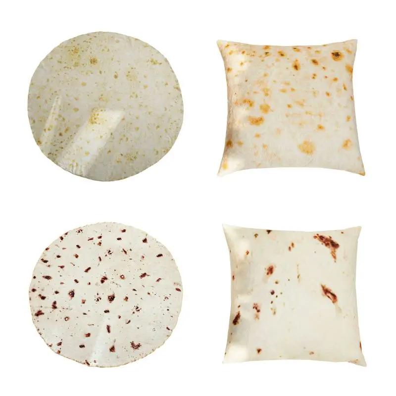 Коралловый бархат буррито тортилья круглый пледы одеяло наволочка креативный