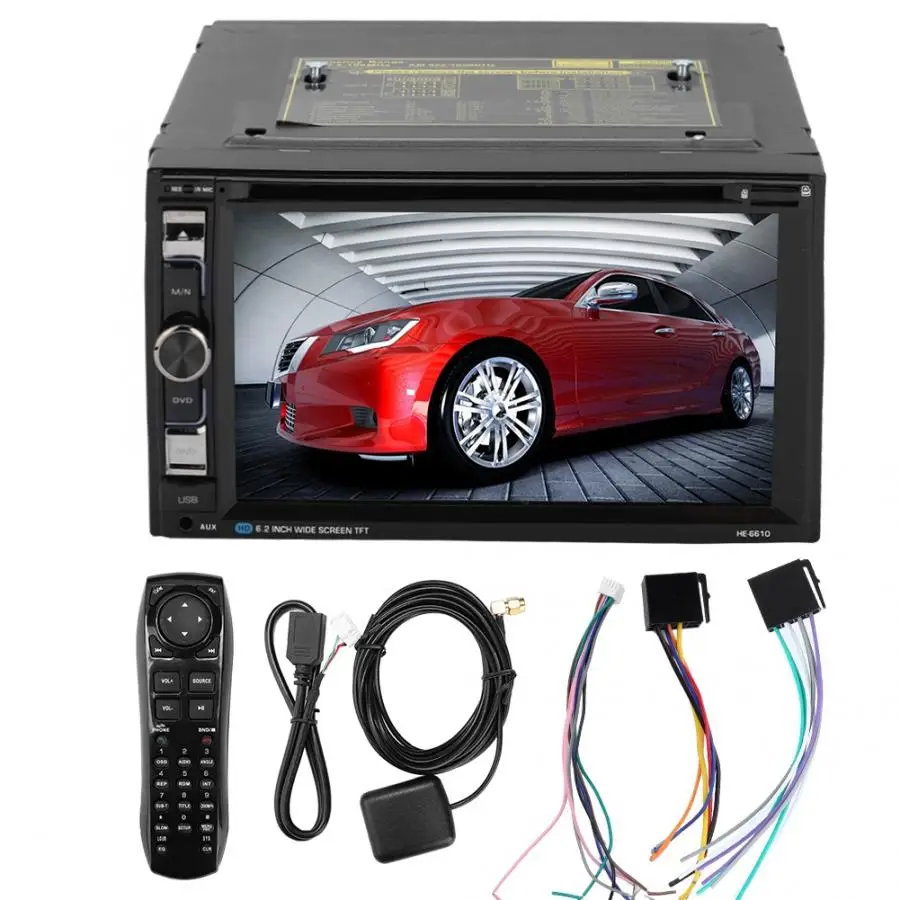 autoradio 6.2inch Large-Screen Wifi Car Bluetooth GPS DVD Navigator Radio Player for Android 6.0 auto accessorie | Автомобили и