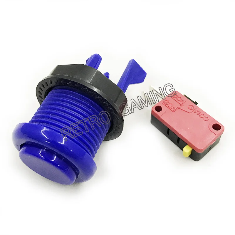 100 шт 28 мм монтажное отверстие аркадная кнопка американский стиль 6 цветов