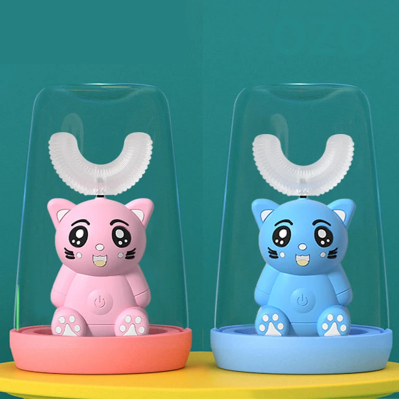 

Children Smart Electric Toothbrush Kids Silicon Automatic Ultrasonic Teeth Tooth Brush Cartoon Pattern 360 Degrees XaoMi U