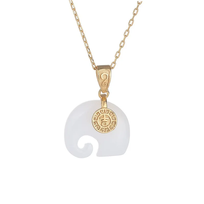 

Elephant Necklace for Women Chinese Fashion Jewelry Chain Ethnic Pendant Necklace Female Choker Wholesale Collares Para Mujer