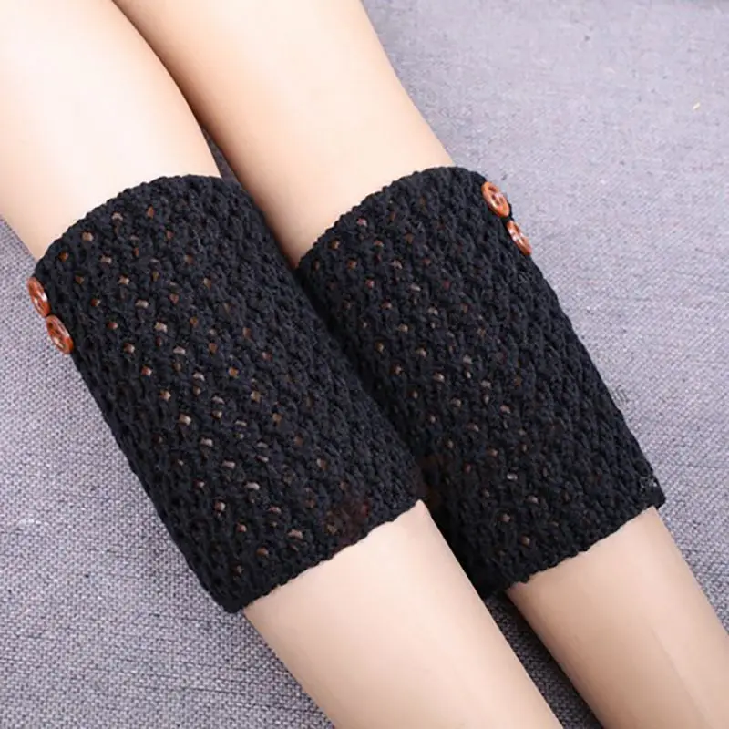 Женские гетры модные манжеты для сапог Обложка простые Вязаные Короткие Зимние