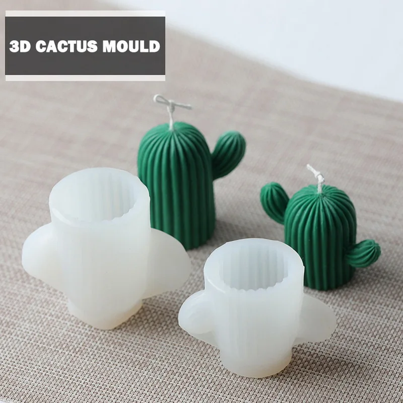 

Cute Cactus Candle Mold Silicone Mold Aromatherapy Plaster Handmade Making Kit Soap Crafts Mold Diy Gifts Home Decoration