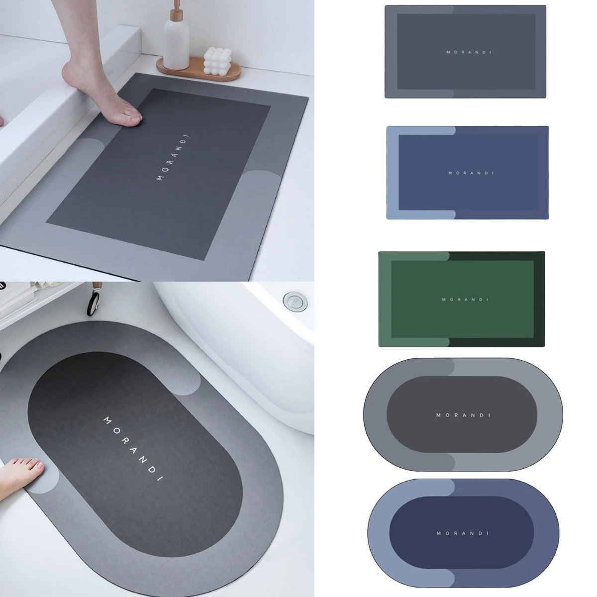 

Bath Mat Entrance Door Mat Super Absorbent Bathroom Mats Quick Drying Bathroom Carpet Modern Simple Non-Slip Floor Mats Home