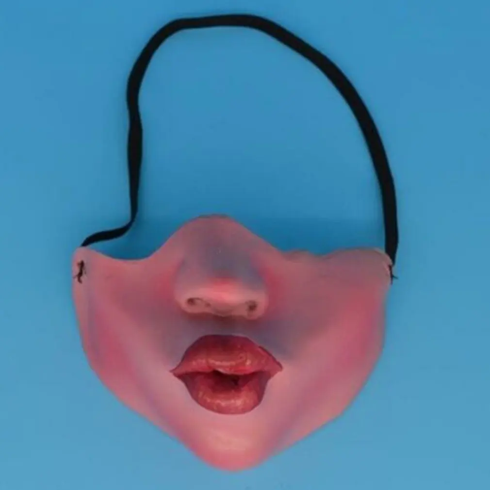 Маска на половину лица из латекса для Хэллоуина забавная и страшная маска