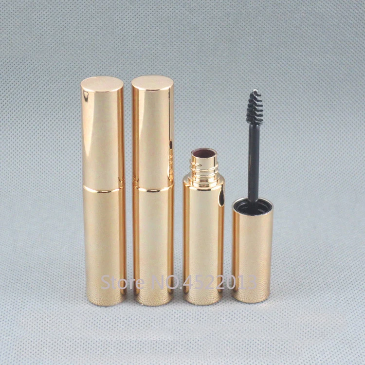 

8ML 50pcs/lot Plastic Gold Elegant High Class Mascara Bottle, Round Empty Cosmetic Eyelashes Cream Storage Tube, Makeup Tools