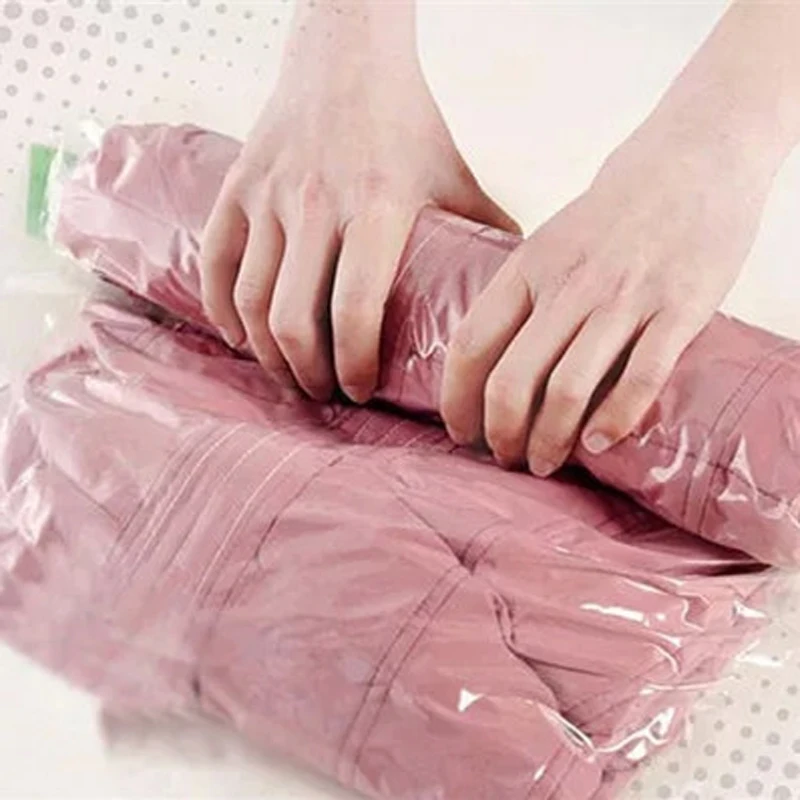 Горячая 1 шт. Space Saver без воздушного насоса путешествия компресс вакуум Roll Up сумка