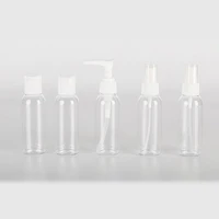 50ml suit plastic pet clear press pump spray lotion bottles cosmetic sample containers travel liquid cream fill vials