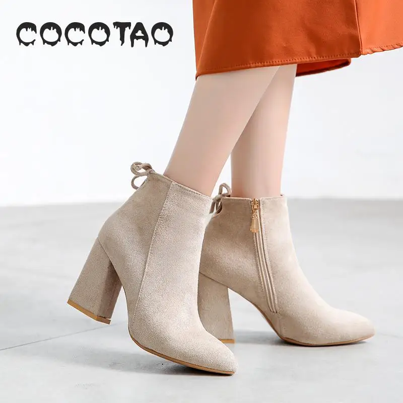 Новинка осени 2019 женские высокие ботинки с бантом красные свадебные туфли модные