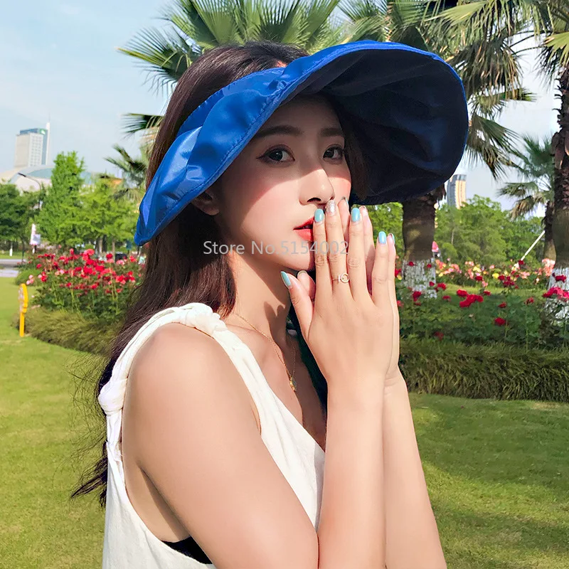 

2020 New Summer Hat for Women Anti-UV Foldable Wide Brim Visor Hat Easy To Carry Travel Caps Fashion Casual Summer Sun Hats