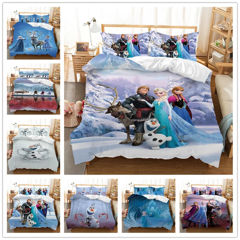 Комплект постельного белья Anna Elsa Frozen 2 Queen King Size комплект для девочек пододеяльник