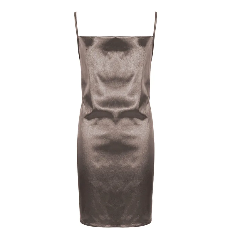 Женское атласное платье макси с V-образным вырезом высокой талией открытыми