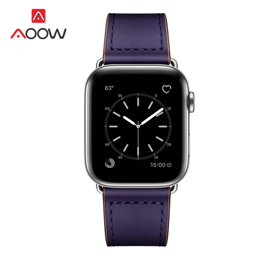 Ремешок из натуральной кожи для Apple Watch 4, 40 мм, 44 мм, 38 мм, 42 мм, высокое качество, для мужчин и женщин, ремешок для часов, браслет для iWatch 1, 2, 3