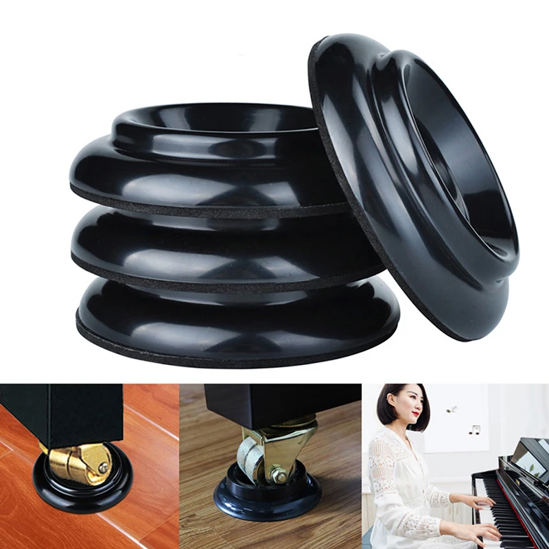 4 шт. коврики для фортепиано вертикальный ролик чашки твердая мебель