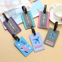 travel accessories world traveler luggage tag silica gel suitcase id address holder baggage boarding tag portable label