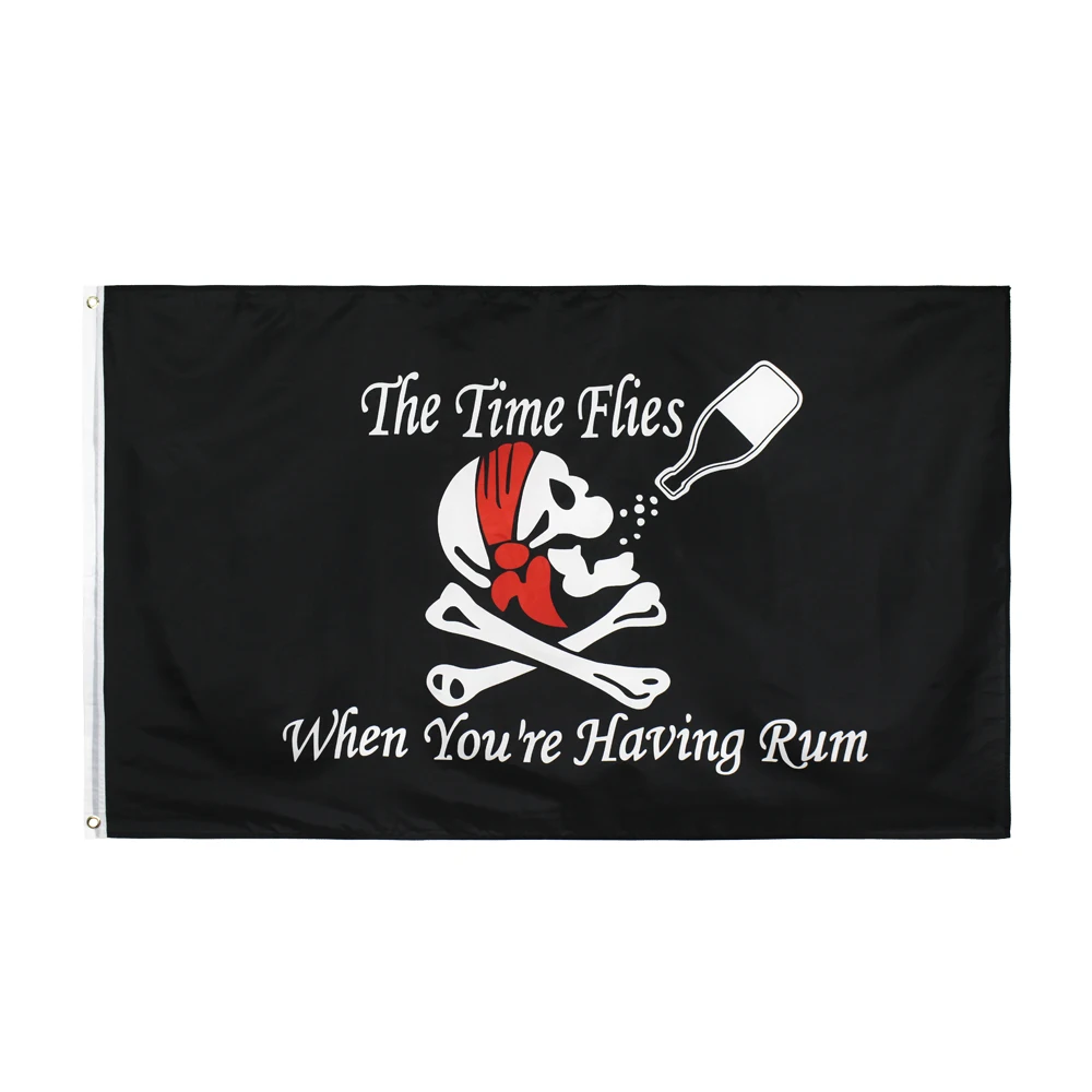 Xiangying висящий 90х150 см время летает когда у вас есть ром jolly roger Череп Кость