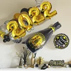 32 дюйма розовое золото серебро 2022 количество фольга шарики в виде бутылок шампанского бутылка гелий 2022 С Новым Годом Украшения Рождественская вечеринка Suppl