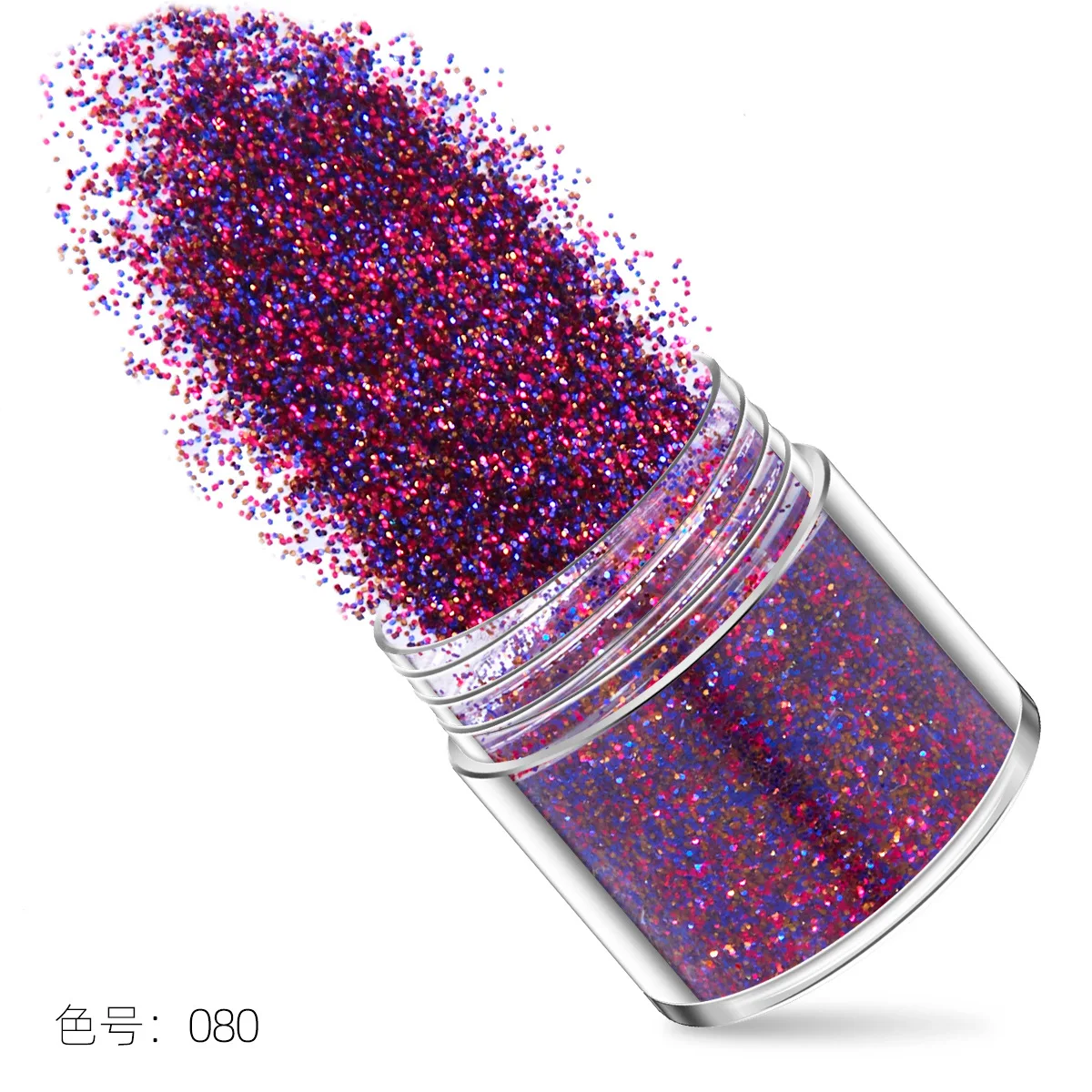 12 Цвет голографическая для УФ гель лак ногтей волос с лица и тела блестками