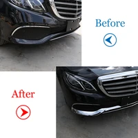 for 2016 2019 mercedes benz e class w213 abs car front bumper decorative strip sticker exterior accessories
